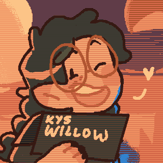 Mspaint art of Willow from the Owl House winking at the viewer